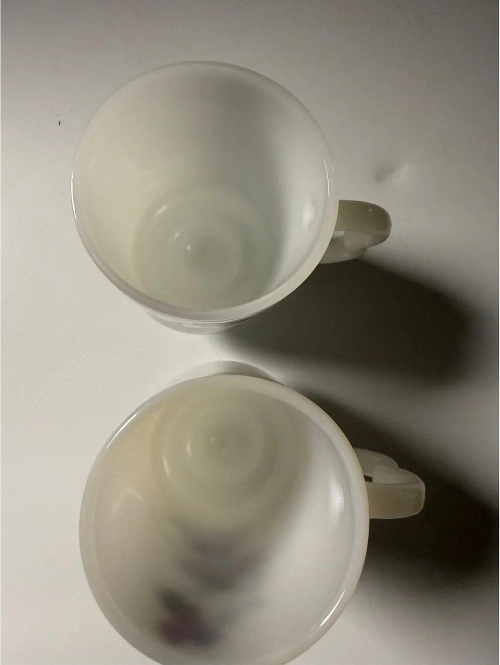 Vintage Disney Mickey Minnie Mouse Milk Glass Pedestal Mugs USA Set of 2